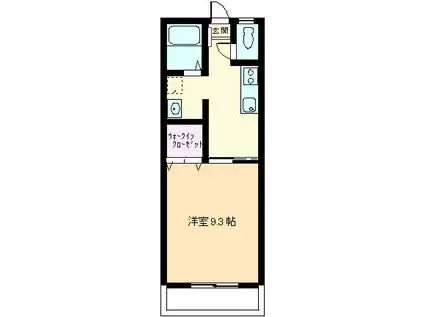 マリナタウン光(1K/3階)の間取り写真