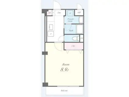 ブランチェリー新石切(1K/3階)の間取り写真