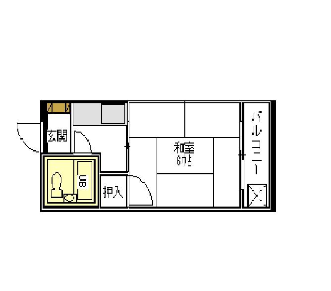 リトルハイツ野村(1K/1階)の間取り写真