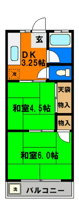 カーサ祐光 2階階 間取り