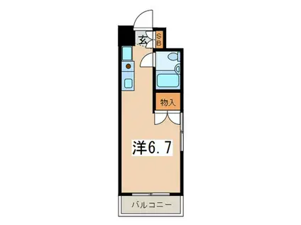 小川ビル(ワンルーム/5階)の間取り写真
