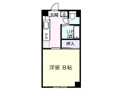 リッチヒルズ館坂(1K/2階)の間取り写真