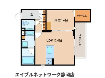 シャーメゾンステージ東鷹匠(1LDK/3階)の間取り写真