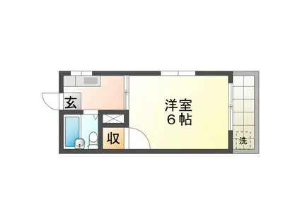 ハートピア新北(1K/5階)の間取り写真