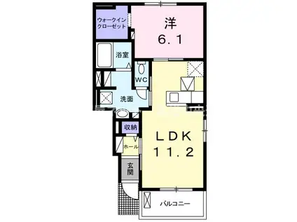 ミストナタール(1LDK/1階)の間取り写真