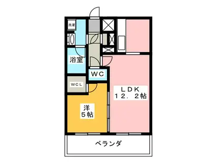 セジョリ上石神井(1LDK/5階)の間取り写真