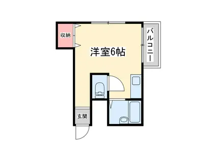 新大阪ハイツ(ワンルーム/2階)の間取り写真