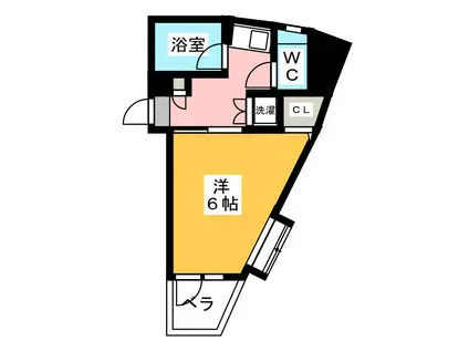 キャッスル上石神井(1K/6階)の間取り写真