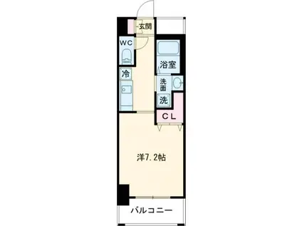 レジデンス神戸グルーブHARBERウエスト(1K/2階)の間取り写真