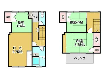 眺洋MC2(3DK/1階)の間取り写真