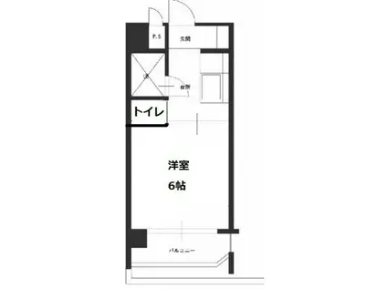 平井ビル(1K/3階)の間取り写真