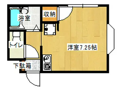 エスポワール中井(1K/1階)の間取り写真