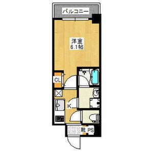 ブランTAT弁天町(1K/3階)の間取り写真