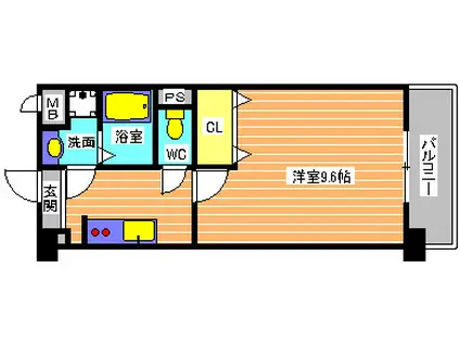 シエルオカモト(1K/2階)の間取り写真