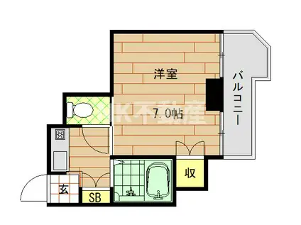 エンゼルハイツ小阪本町(1K/3階)の間取り写真