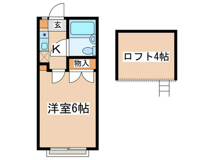 アップルハイツみさを 2階階 間取り