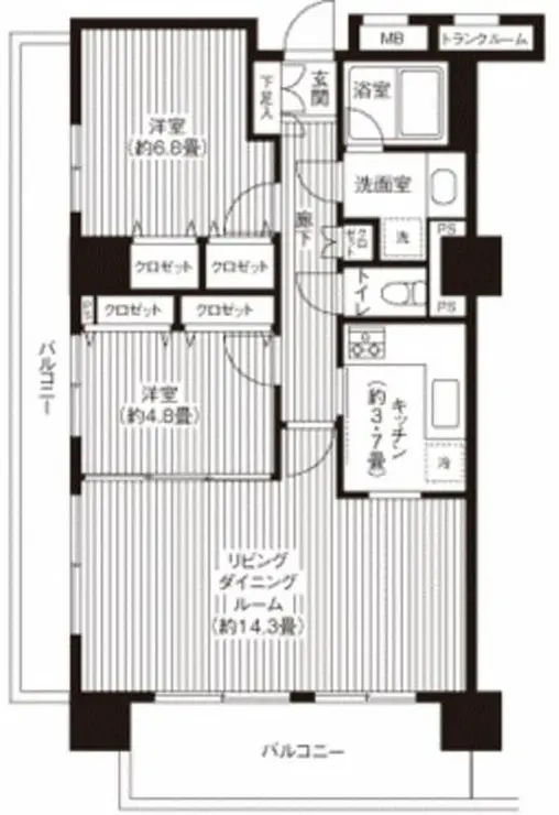 グランピラー高井戸 9階階 間取り