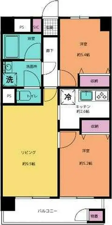 東建マンション学芸大 5階階 間取り