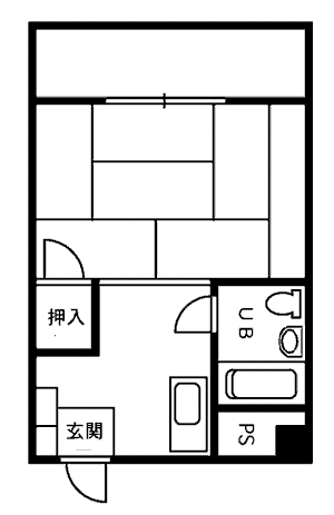 エレガント春山(1K/2階)の間取り写真