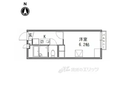 レオパレスアトレⅡ(1K/1階)の間取り写真