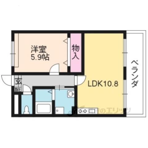 アプローズ(1LDK/1階)の間取り写真