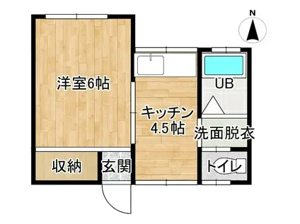 コーポ鈴木(1K/2階)の間取り写真