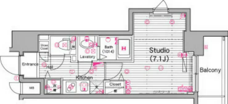 グランド・ガーラ横濱山下町 9階階 間取り