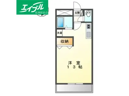 コンフォース亀山I(ワンルーム/1階)の間取り写真