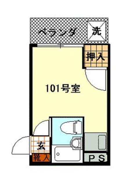 DGマンション(ワンルーム/1階)の間取り写真