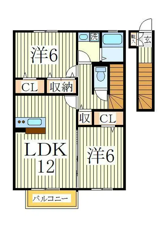 キャッスル冨士 2階階 間取り