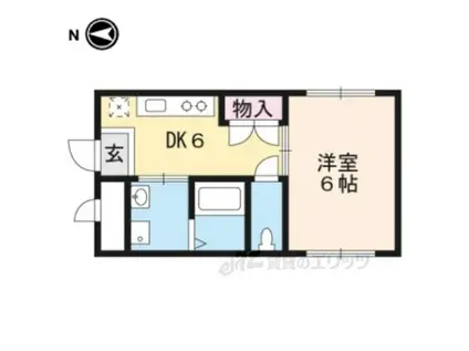 ハイム光月(1DK/1階)の間取り写真