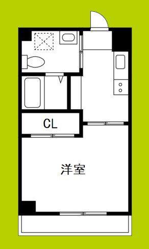 エグゼ西大阪(1K/3階)の間取り写真