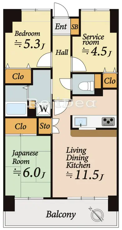 ラフィネ立川 10階階 間取り