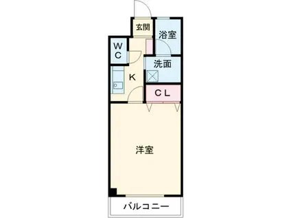 WERDEN WILLMOA(1K/3階)の間取り写真