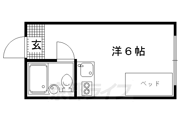 カレッジアンハウス玄琢(ワンルーム/3階)の間取り写真
