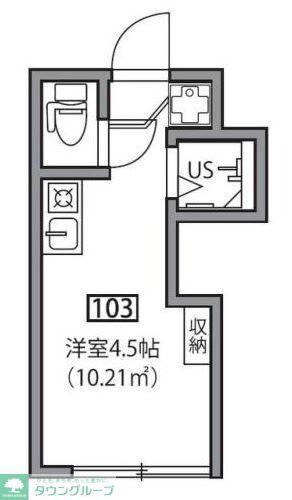 アーバンプレイス江古田IV(ワンルーム/1階)の間取り写真