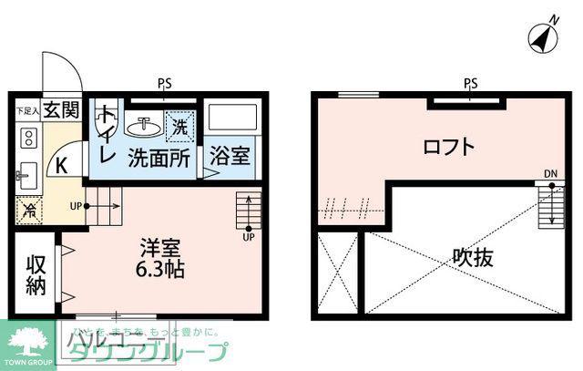 アンビエンテ千葉イースト館(ワンルーム/2階)の間取り写真