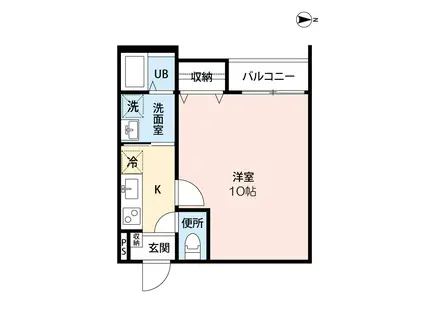 FIORE小路東(1K/2階)の間取り写真