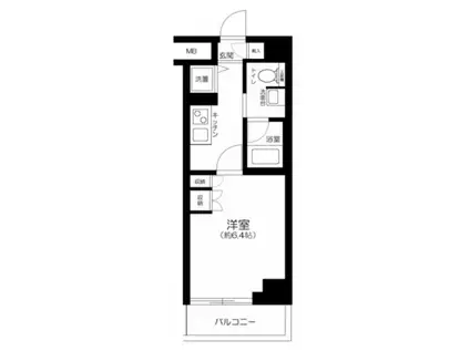 AXAS板橋本町(1K/6階)の間取り写真