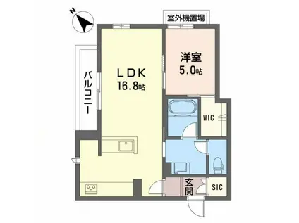 シャーメゾンDAIII(1LDK/2階)の間取り写真