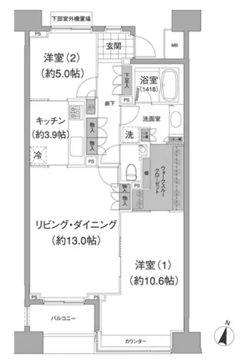 アビティ目黒 3階階 間取り