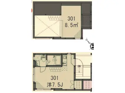 スタイルレジデンス中野(1K/3階)の間取り写真