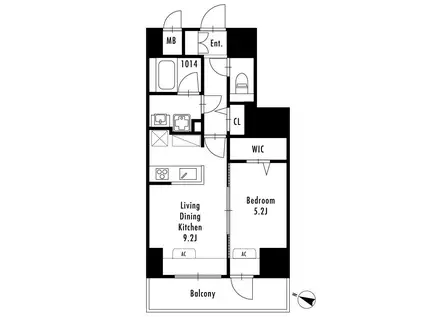 GRANPASEO三ノ輪(1LDK/12階)の間取り写真