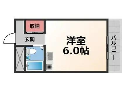 ヴィラ オビラ(ワンルーム/4階)の間取り写真