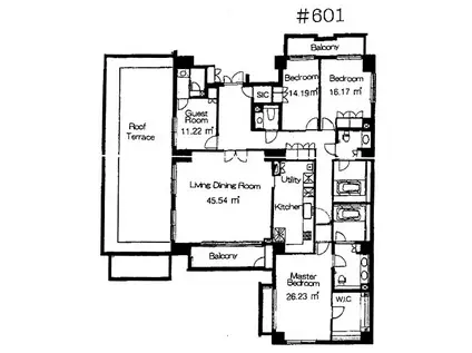レジデンス代官山(4LDK/6階)の間取り写真