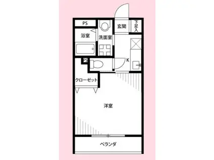 アムールAKIRA(1K/1階)の間取り写真