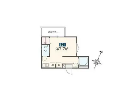 MELDIA京成小岩(ワンルーム/3階)の間取り写真