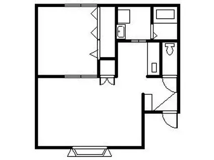 ローズウェル(1LDK/1階)の間取り写真