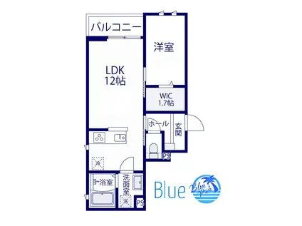 SANTEBRANCH川崎(1LDK/2階)の間取り写真