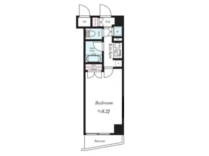 グラントゥルース東十条(1K/2階)の間取り写真